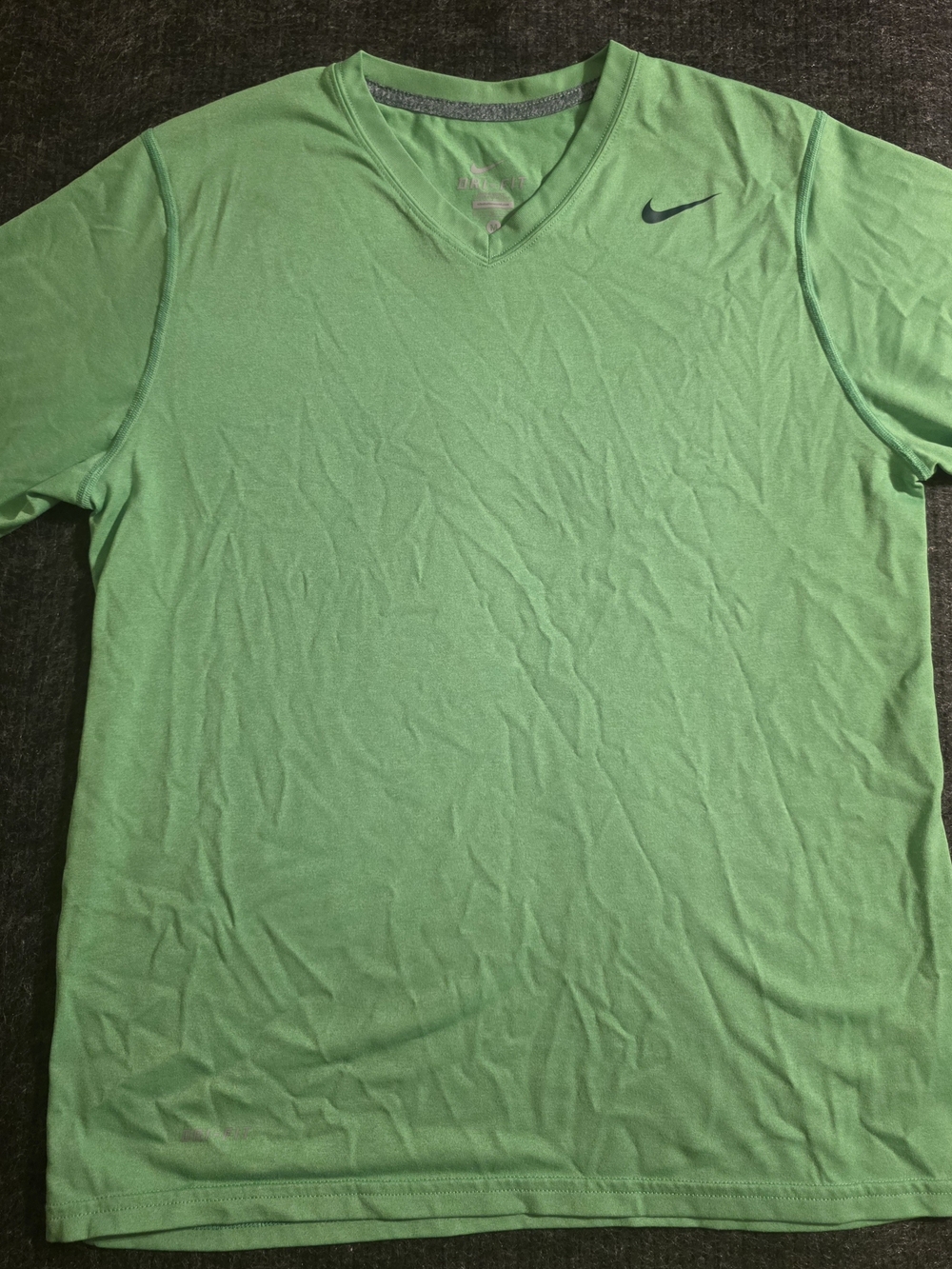 Nike Men’s Bright Green V-Neck Athletic Tee